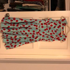 Retro blue cherry dress